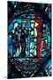 Constantine Greets Charlemagne at Constantinople, Stained Glass, Chartres Cathedral, France, C1225-null-Mounted Photographic Print