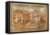 Constantine in Battle (Tapestry)-Peter Paul (after) Rubens-Framed Stretched Canvas