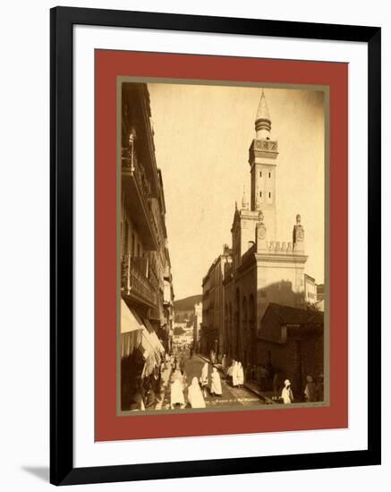 Constantine, National Mosque Street, Algiers-Etienne & Louis Antonin Neurdein-Framed Giclee Print