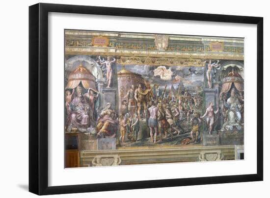 Constantine's Vision of the Cross-Raphael-Framed Giclee Print