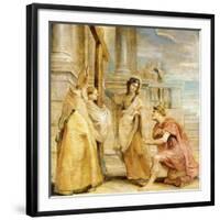 Constantine Worshipping the True Cross-Peter Paul Rubens-Framed Giclee Print