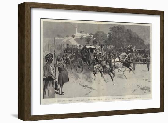 Constantinople Illustrated, the Selamlik, the Sultan Going to Prayers, Friday-null-Framed Giclee Print