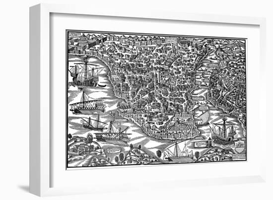 Constantinople, Mid 16th Century-Giovanni Andrea Vavassori-Framed Giclee Print