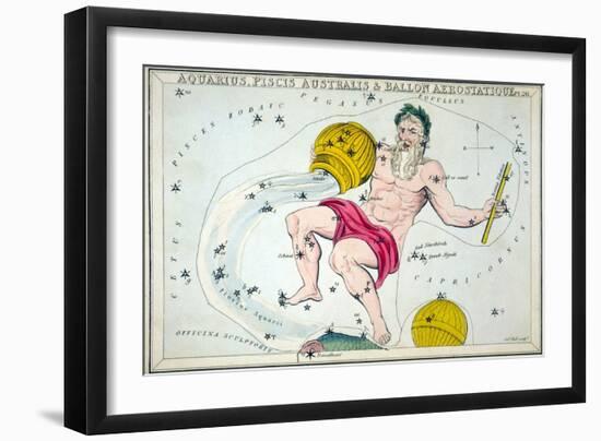 Constellation: Aquarius-Sidney Hall-Framed Giclee Print