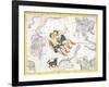 Constellation of Gemini with Canis Minor, Plate 13 from "Atlas Coelestis"-Sir James Thornhill-Framed Giclee Print