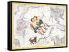 Constellation of Gemini with Canis Minor, Plate 13 from "Atlas Coelestis"-Sir James Thornhill-Framed Stretched Canvas