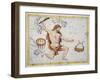 Constellation of Hercules with Corona and Lyra, Plate 21 from Atlas Coelestis, by John Flamsteed-Sir James Thornhill-Framed Giclee Print