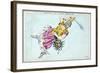 Constellation of Perseus, Showing Him Carrying the Head of Medusa, C1820-null-Framed Giclee Print