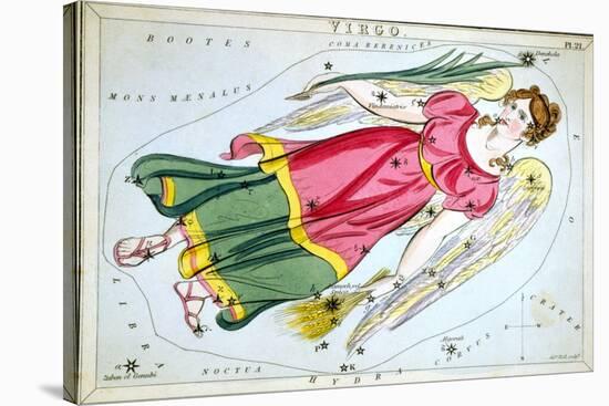 Constellation: Virgo, 1825-Sidney Hall-Stretched Canvas