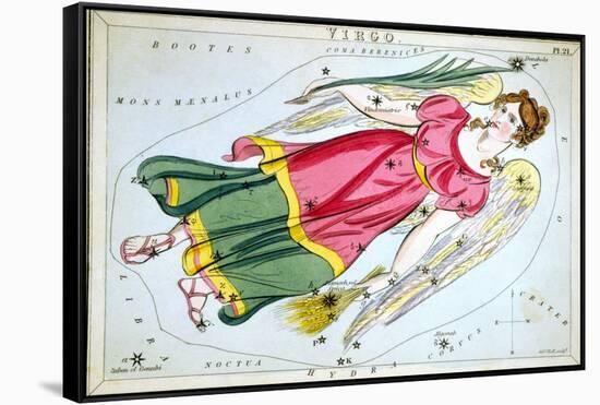 Constellation: Virgo, 1825-Sidney Hall-Framed Stretched Canvas