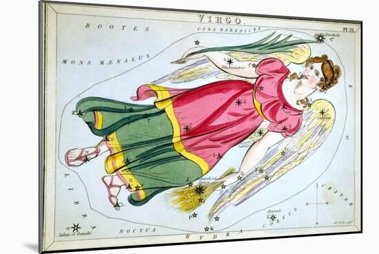 Constellation: Virgo, 1825-Sidney Hall-Mounted Giclee Print