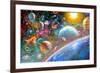 Constellations and Planets-Adrian Chesterman-Framed Art Print