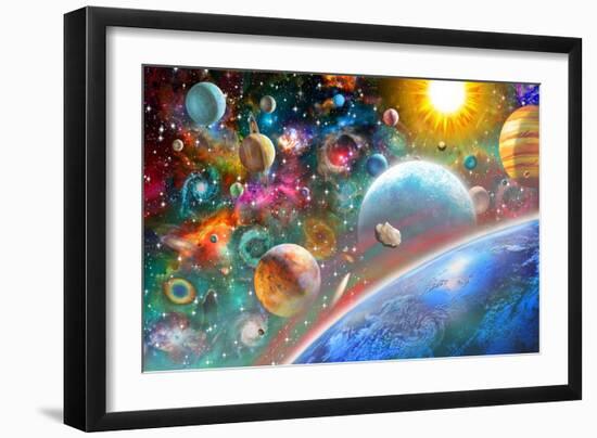 Constellations and Planets-Adrian Chesterman-Framed Art Print