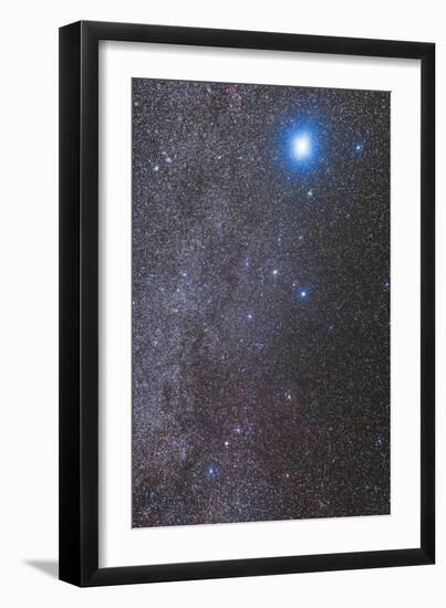 Constellations Canis Major and Puppis with Nearby Deep Sky Objects-null-Framed Photographic Print