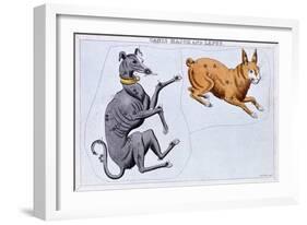 Constellations of Canis Major and Lepus, C1820-Sidney Hall-Framed Giclee Print