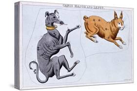 Constellations of Canis Major and Lepus, C1820-Sidney Hall-Stretched Canvas