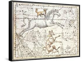 Constellations of Monoceros the Unicorn, Canis Major and Minor from A Celestial Atlas-A. Jamieson-Framed Stretched Canvas