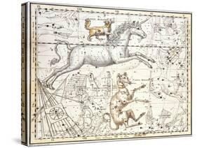 Constellations of Monoceros the Unicorn, Canis Major and Minor from A Celestial Atlas-A. Jamieson-Stretched Canvas