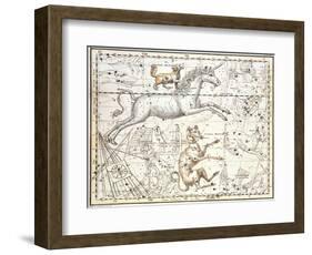 Constellations of Monoceros the Unicorn, Canis Major and Minor from A Celestial Atlas-A. Jamieson-Framed Giclee Print