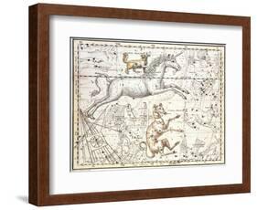 Constellations of Monoceros the Unicorn, Canis Major and Minor from A Celestial Atlas-A. Jamieson-Framed Giclee Print