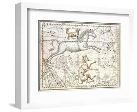 Constellations of Monoceros the Unicorn, Canis Major and Minor from A Celestial Atlas-A. Jamieson-Framed Giclee Print