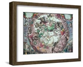 Constellations of the Southern Hemisphere, from The Celestial Atlas-Andreas Cellarius-Framed Premium Giclee Print