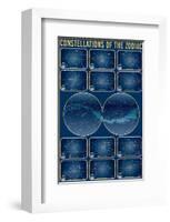 Constellations of the Zodiac-null-Framed Art Print