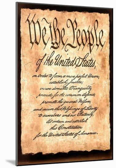 Constitution America motivational Art Print Poster-null-Mounted Poster