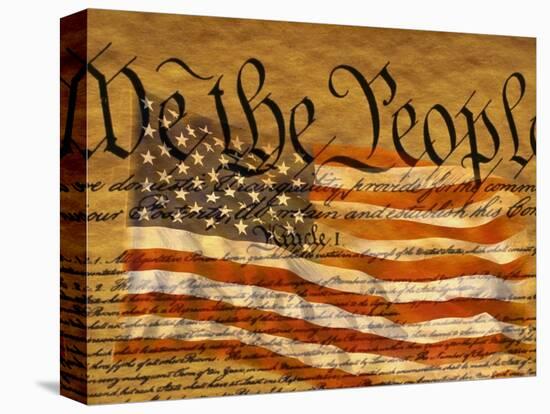 Constitution and U.S. Flag-Joseph Sohm-Stretched Canvas