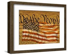 Constitution and U.S. Flag-Joseph Sohm-Framed Photographic Print