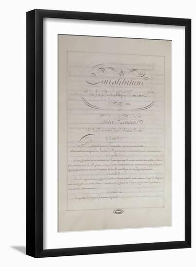 Constitution de l'An VIII-null-Framed Giclee Print