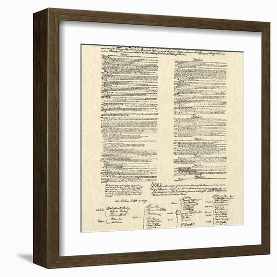 Constitution Document-null-Framed Art Print