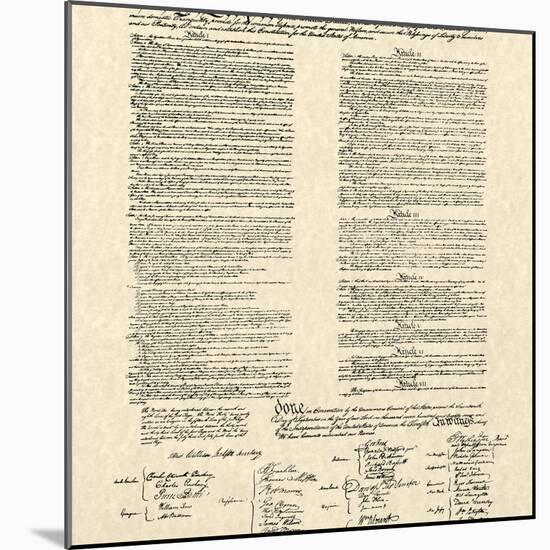 Constitution Document-null-Mounted Art Print