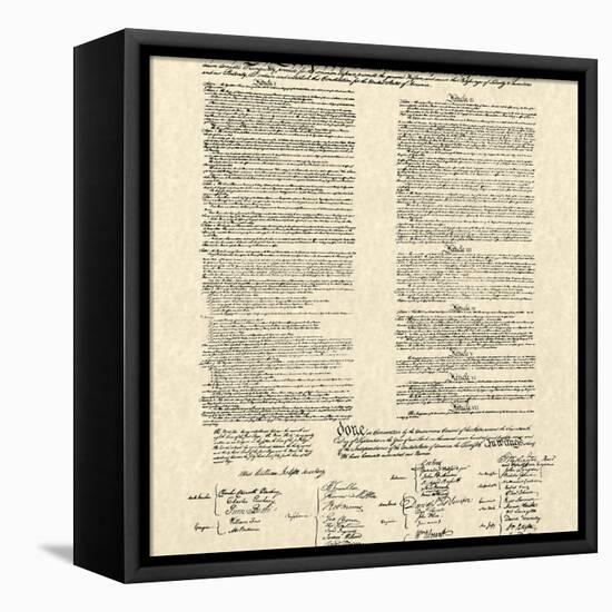 Constitution Document-null-Framed Stretched Canvas