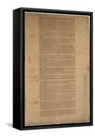 Constitution, First Printing, Printed by Dunlap and Claypoole, 17-19 September 1787-null-Framed Stretched Canvas