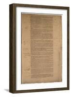 Constitution, First Printing, Printed by Dunlap and Claypoole, 17-19 September 1787-null-Framed Giclee Print