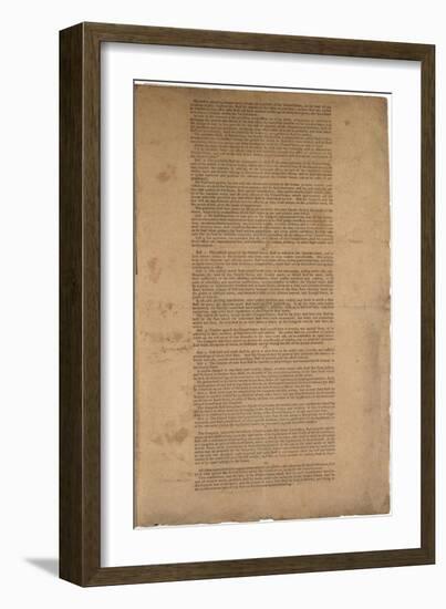 Constitution, First Printing, Printed by Dunlap and Claypoole, 17-19 September 1787-null-Framed Giclee Print