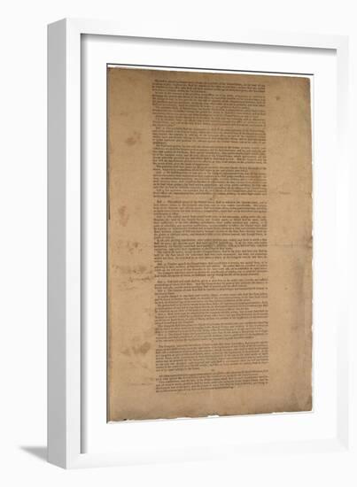 Constitution, First Printing, Printed by Dunlap and Claypoole, 17-19 September 1787-null-Framed Giclee Print