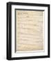 Constitution of the United States of America, First of Four Pages, 1787-null-Framed Art Print