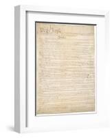 Constitution of the United States of America, First of Four Pages, 1787-null-Framed Art Print