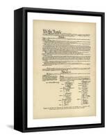 Constitution of the United States-null-Framed Stretched Canvas