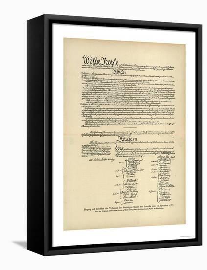 Constitution of the United States-null-Framed Stretched Canvas