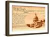 Constitution Preamble, Capitol-null-Framed Art Print