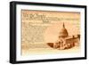 Constitution Preamble, Capitol-null-Framed Art Print
