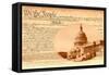 Constitution Preamble, Capitol-null-Framed Stretched Canvas