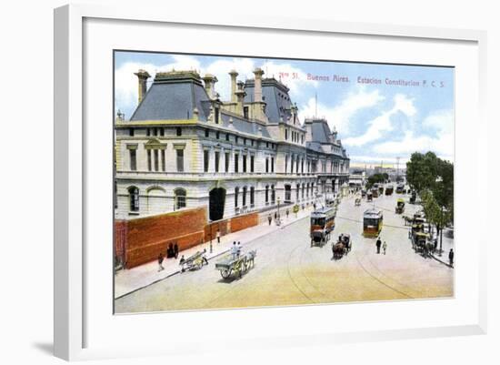 Constitution Station, Buenos Aires, Argentina, C1900s-null-Framed Giclee Print