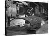 Constructing a Dragline Bucket, Edgar Allens Steel Foundry, Sheffield, South Yorkshire, 1962-Michael Walters-Stretched Canvas