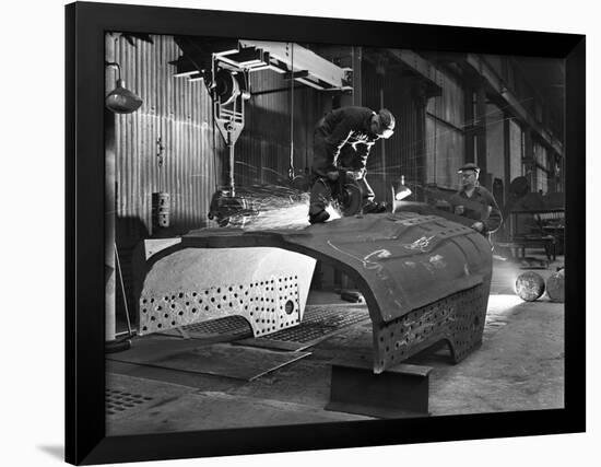 Constructing a Dragline Bucket, Edgar Allens Steel Foundry, Sheffield, South Yorkshire, 1962-Michael Walters-Framed Premium Photographic Print