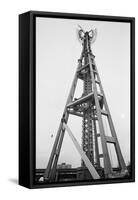 Constructing Seattle's Space Needle-null-Framed Stretched Canvas