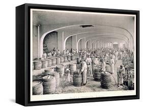 Constructing the Barrels, from 'Le France Vinicole', Pub. by Moet and Chandon, Epernay-E.M. Choque-Framed Stretched Canvas